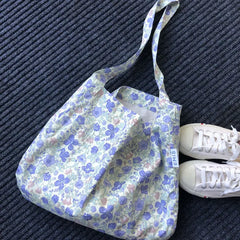 Floral Shoulder Bag Women Cross-body Totes Double Layer Cotton Pouch