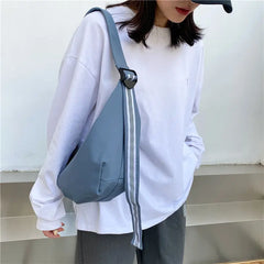 Reflective Straps Shoulder Bag Women Crossbody Hobo Oxford