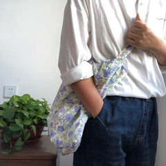 Floral Cotton Large Capacity Tote Bag Female Crossbody Shoulder Bags