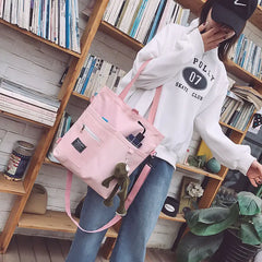 Canvas Shoulder Bag Large Capacity All-match Tote Handbags Couple