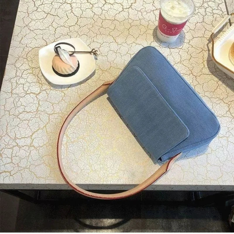 Women's Denim Shoulder Bag Crossbody Style Retro