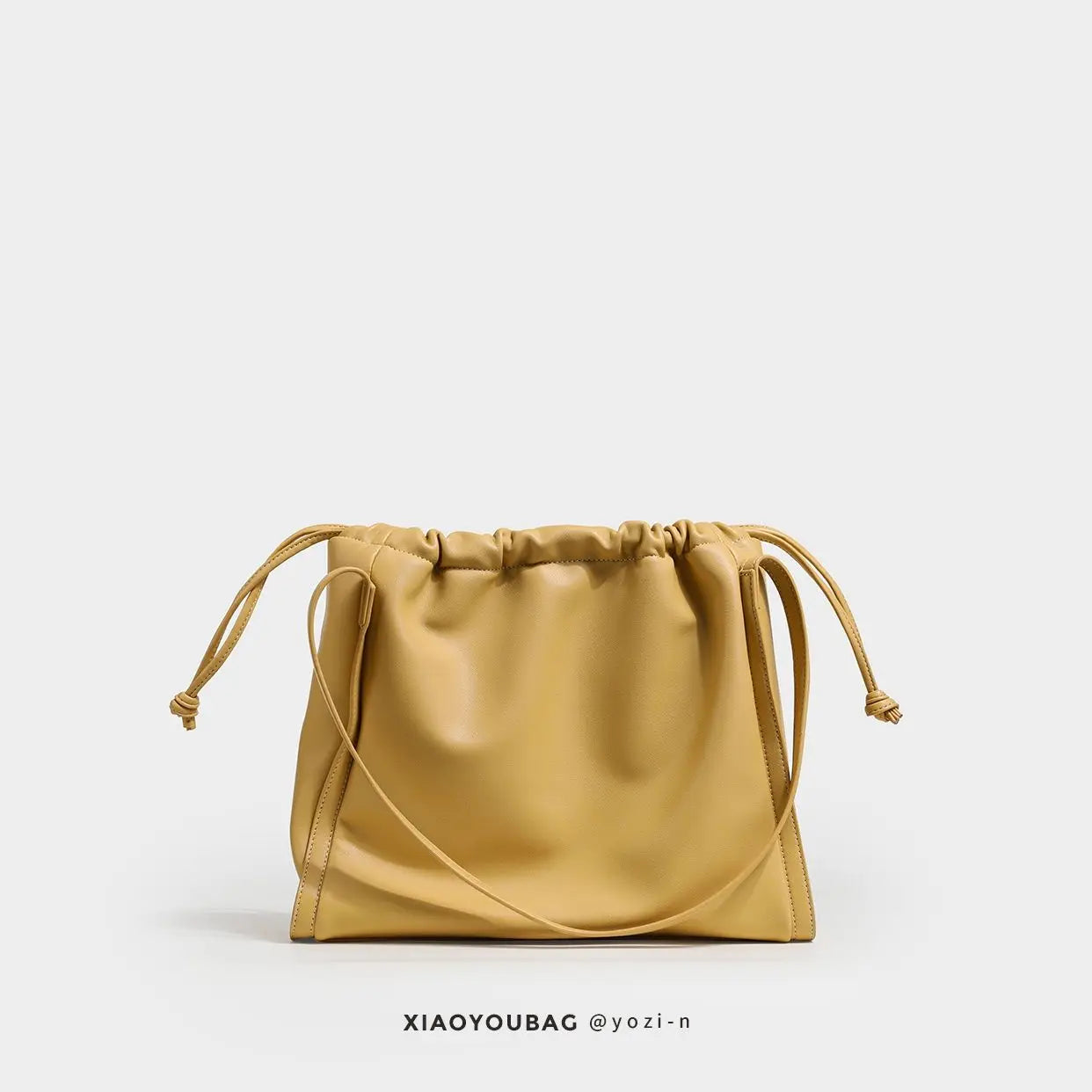 Shoulder Bags Women Drawstring Underarm PU Leather OL Versatile Large Capacity