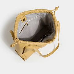 Shoulder Bags Women Drawstring Underarm PU Leather OL Versatile Large Capacity