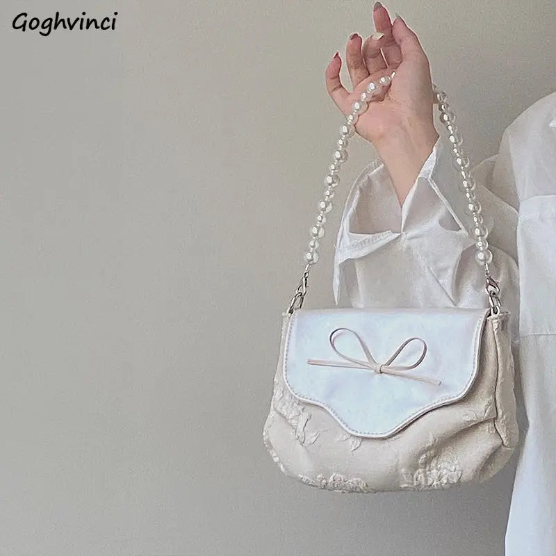 Shoulder Bag Women Flap Crossbody Jacquard Girls Handbag Sweet Vintage Stylish