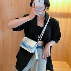 Chinese Style Mini Shoulder Bag PU Crossbody High Street Women Flap