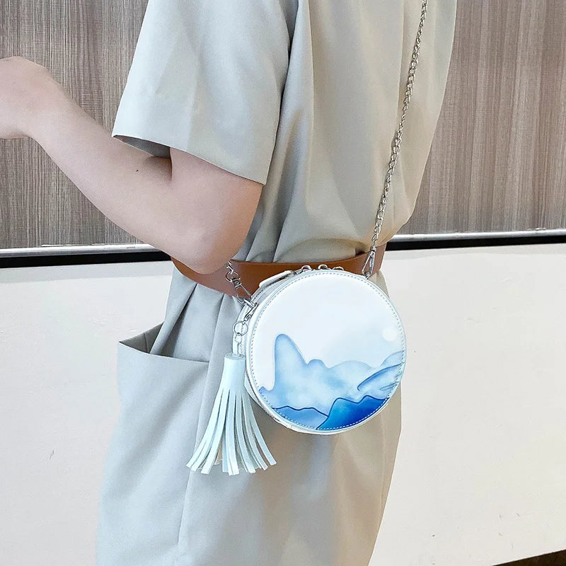 Chinese Style Mini Shoulder Bag PU Crossbody High Street Women Flap