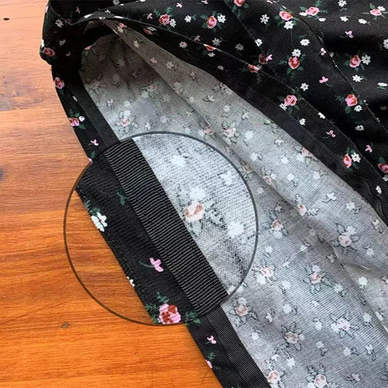 Floral Corduroy Shoulder Bag Large Capacity Retro Women's Handbag