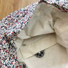 Floral Shoulder Bag Women Thin Cotton Tote Big Capacity Sling Crossbody