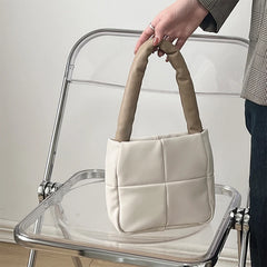 Shoulder Bags Women Hasp Panelled PU Soft Leather Square Handbag All-match