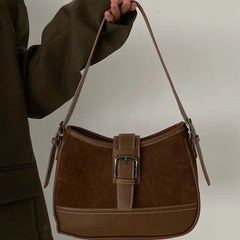 Shoulder Bags Women High Brown Autumn Winter All-match Ladies Zipper Vintage