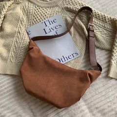 Matte PU Shoulder Bag Large Capacity Vintage Handbag