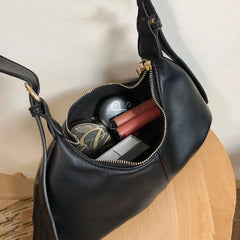 Vintage Ruched Shoulder Bag Retro Casual All-match