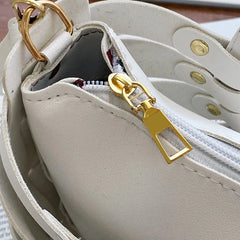 Shoulder Bags Women Hollow Out Cross Body Half Moon Bag Retro PU Leather Handle
