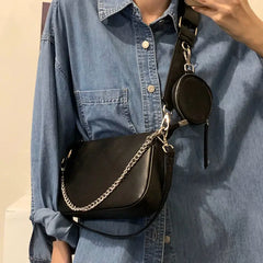 Shoulder Bags Women Style Underarm PopularBag Zipper Cross Body Chain Handbags