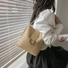 Large Capacity Shoulder Bag Women Cross-body Bucket Composite Handbag