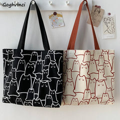 Shoulder Bags Women Large Capacity Cartoon Printed Harajuku Style