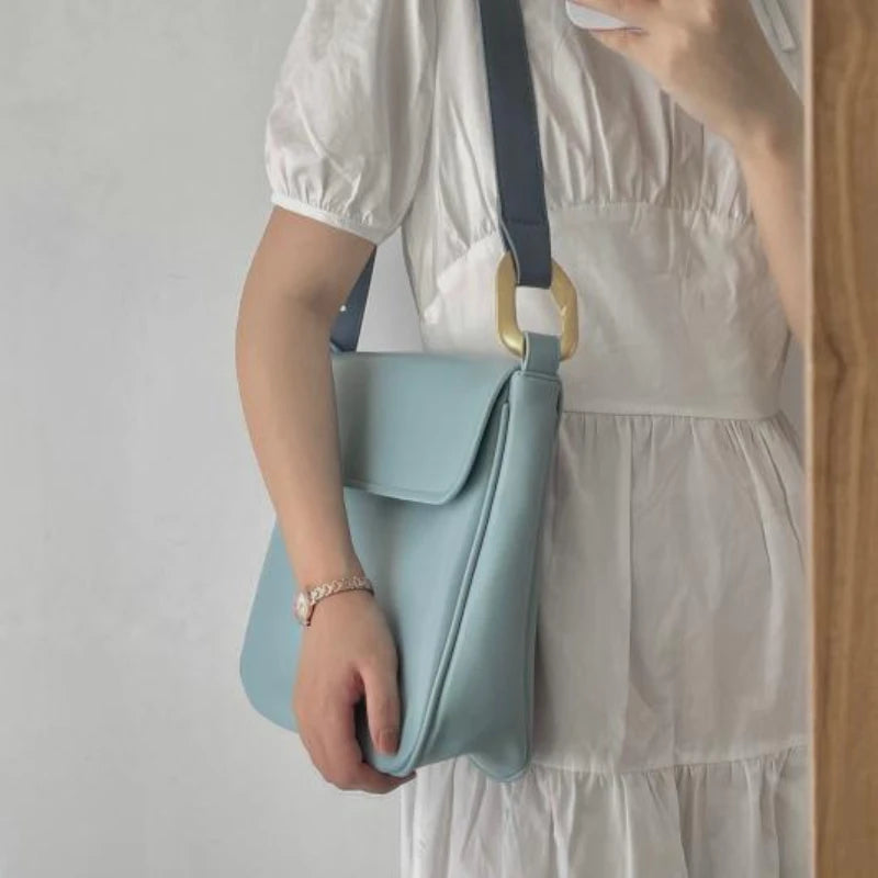Shoulder Bags Women Large Capacity PU Leather All-match School Travel C
