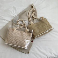 Shoulder Bags Women Large Capacity PVC Transparent Big Totes Son-mother Handbags