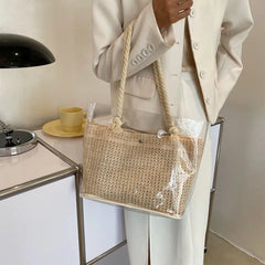 Shoulder Bags Women Large Capacity PVC Transparent Big Totes Son-mother Handbags
