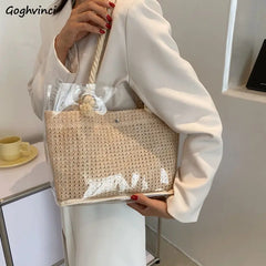 Shoulder Bags Women Large Capacity PVC Transparent Big Totes Son-mother Handbags