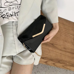 Shoulder Bags Women Laser PU Leather Flap-bag Chain Strap Sequined Crossbody