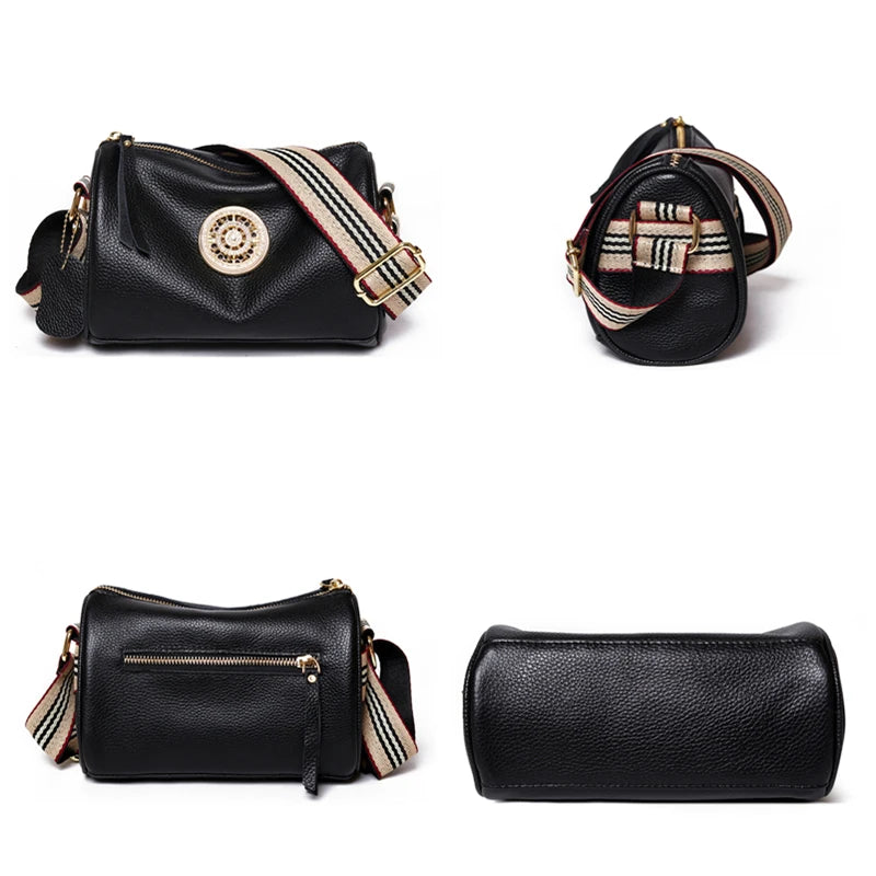 Shoulder Bags Women Leather Handbags Spin Luck Metal Soft Messenger Bag