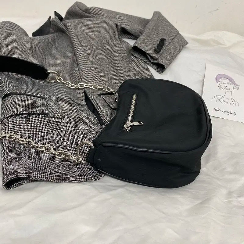 Women Minimalist Chains Shoulder Bag Harajuku Streetwear