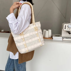 Women Nylon Shoulder Bag Large Casual Tote for Travel Shopping