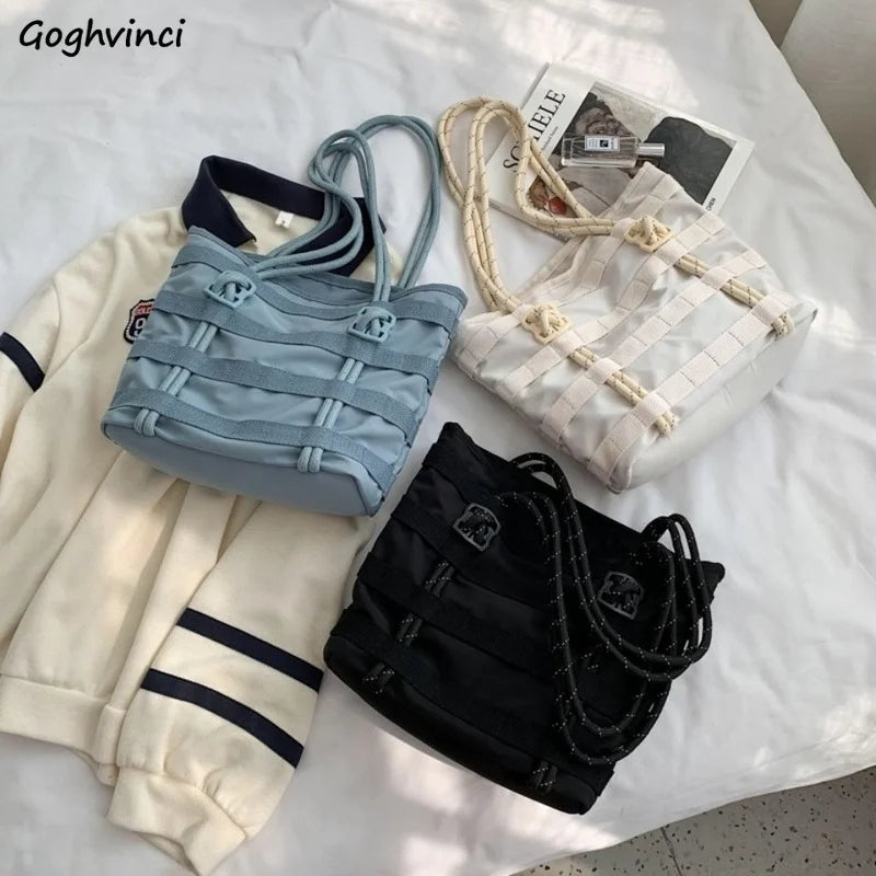 Women Nylon Shoulder Bag Large Casual Tote for Travel Shopping