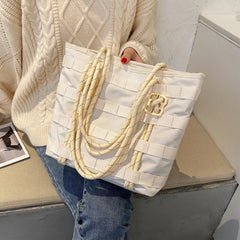 Women Nylon Shoulder Bag Large Casual Tote for Travel Shopping