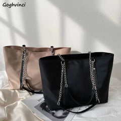 Shoulder Bags Women Nylon Casual Tote Zipper Large Capacity Ladies