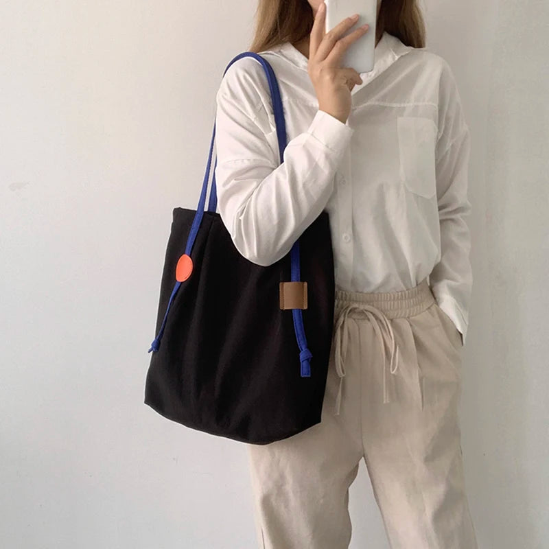 Nylon Waterproof Shoulder Bag Large Capacity Tote Handbag
