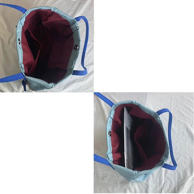 Nylon Waterproof Shoulder Bag Large Capacity Tote Handbag