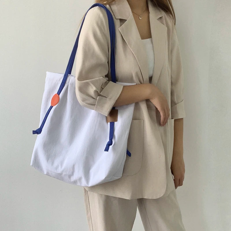 Nylon Waterproof Shoulder Bag Large Capacity Tote Handbag