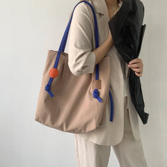 Nylon Waterproof Shoulder Bag Large Capacity Tote Handbag