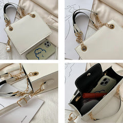 Shoulder Bags Women PU Leather Chains Cross Body Flap Handbags