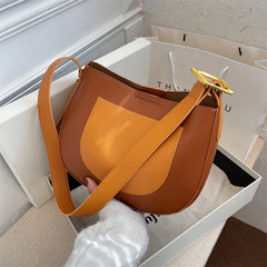 Shoulder Bags Women PU Leather Patchwork Autumn Winter All-match Ladies Bolsa