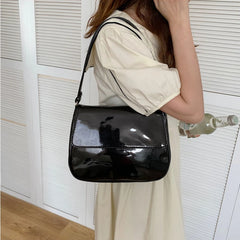 Shoulder Bags Women PU Leather Solid Stylish Underarm All-match Handbags Casual