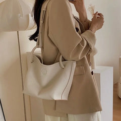 Shoulder Bags Women PU Leather Totes Large Capacity Bag Cross-body Handbags