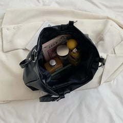 Shoulder Bags Women PU Leather Zipper Underarm Bucket Bag Texture Soft