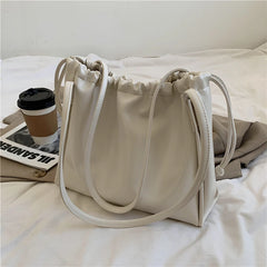 Shoulder Bags Women PU Drawstring Casual Underarm All-match Handbags
