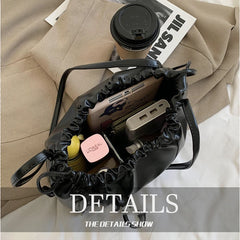 Shoulder Bags Women PU Drawstring Casual Underarm All-match Handbags