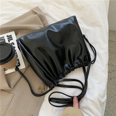 Shoulder Bags Women PU Drawstring Casual Underarm All-match Handbags