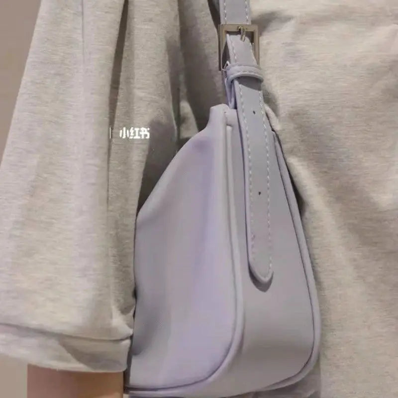 Shoulder Bags Women PU Solid Leisure All-match Style OL Ins Underarm Handbags