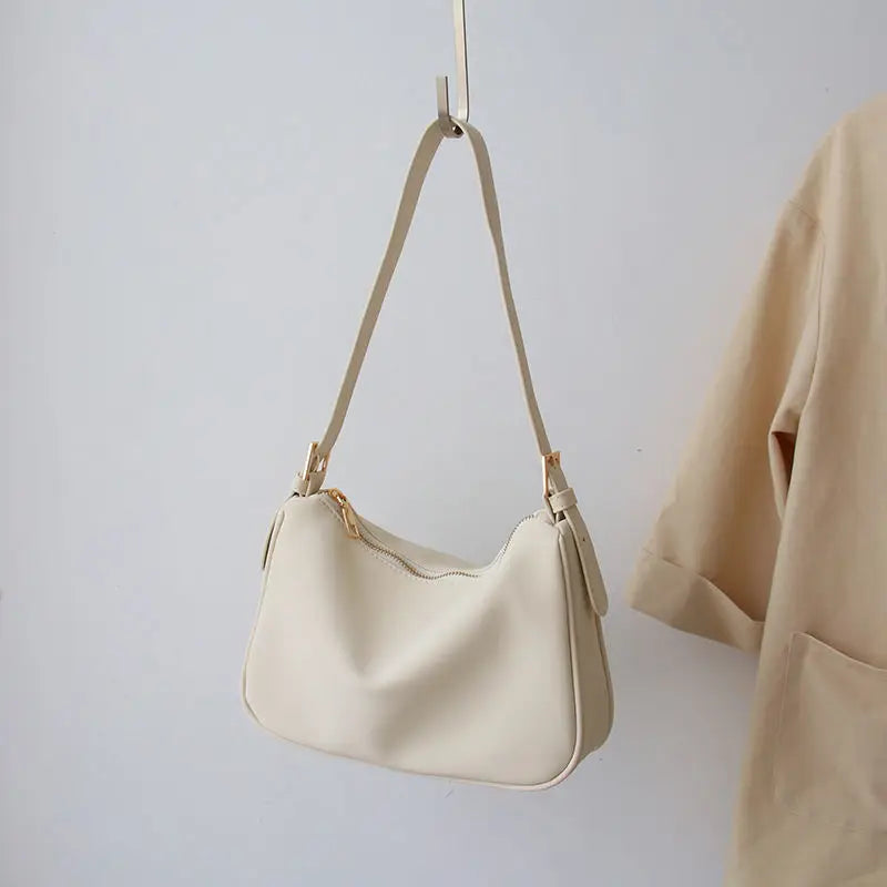 Shoulder Bags Women PU Solid Leisure All-match Style OL Ins Underarm Handbags