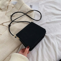 Shoulder Bags Women PU Vintage High Street Solid OL Retro Shopping Flap-bag