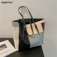 Shoulder Bags Women Panelled Underarm Office Ladies Large Capacity Totes