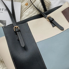Shoulder Bags Women Panelled Underarm Office Ladies Large Capacity Totes