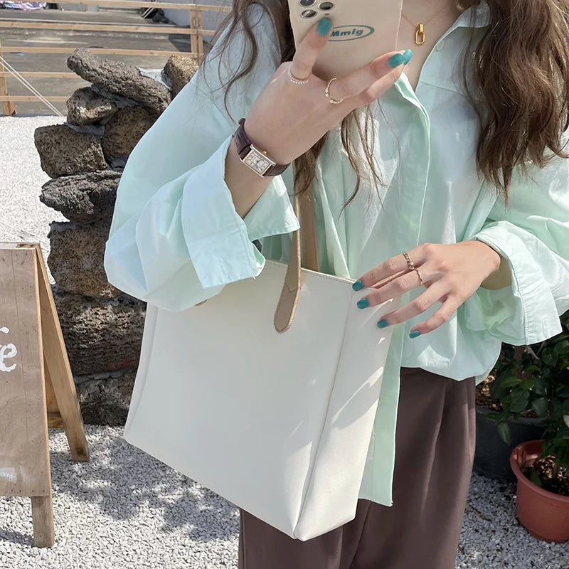 Women Patchwork Shoulder Bag Large Capacity Crossbody
