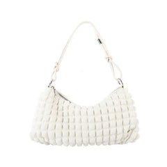 Plaid Shoulder Bag Women Soft Casual Cotton Underarm Handbag